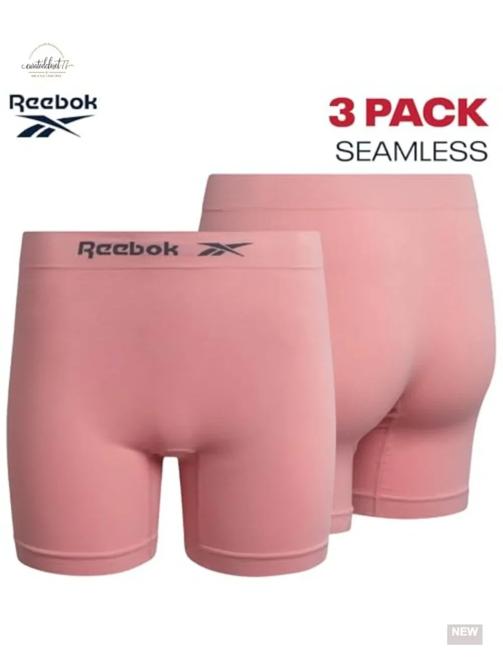 Boyshorts 3 Pack Long Leg Performance Underwear Wide Waistband Ribbed Mesh